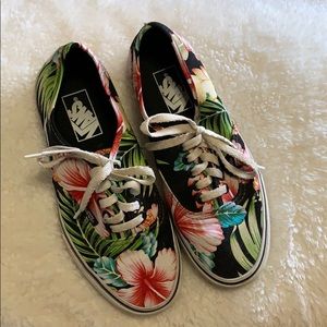 Tropical print Vans